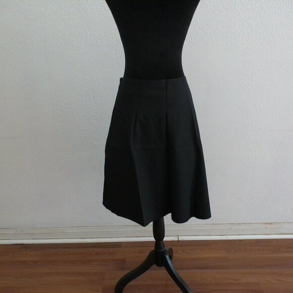 Dating, Black Midi Skirt, 100% cotton, with embroidery design. - Picture 7 of 10
